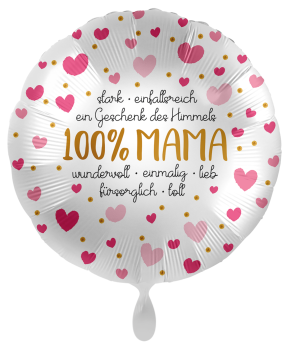 Folienballon - 100% Mama - ø 43cm